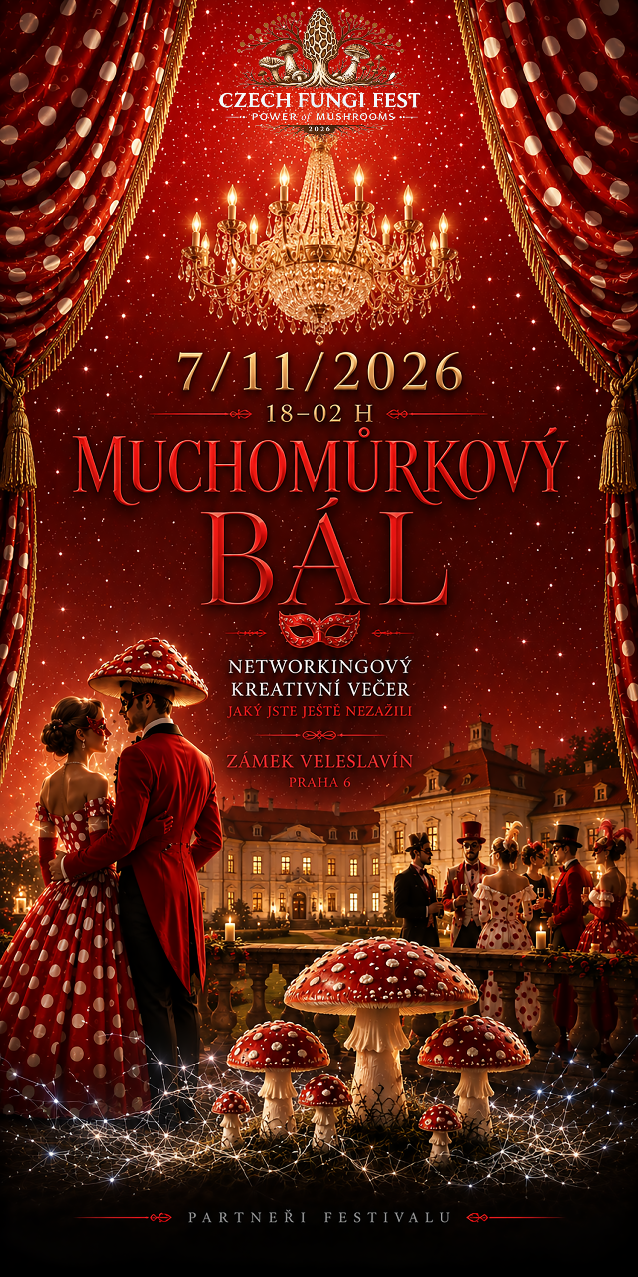 MUCHOMŮRKOVÝ BÁL Největší houbařský festival v ČR CZECH FUNGI FEST MUCHOMURKOVY BAL scaled